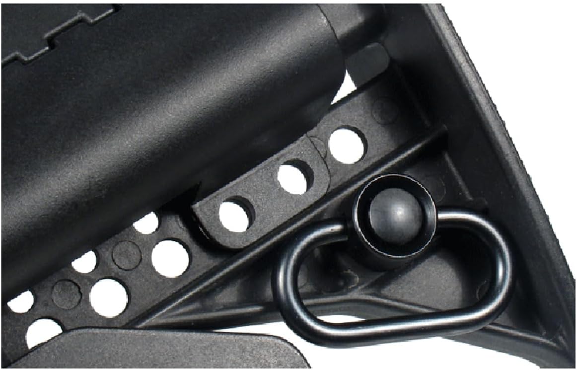 Heavy Duty QD Push Button Sling Swivel — 1.38" Loop, High-Strength Steel, 0.6 oz, Black