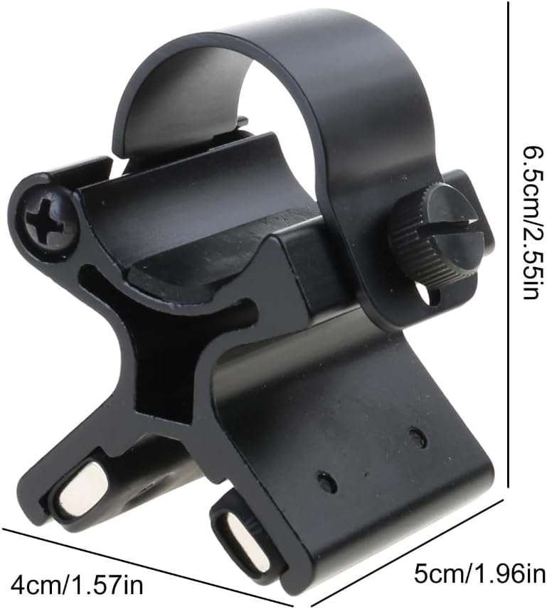 Magnetic Flashlight Mount Holder – Quick-Detach Aluminum Bracket (23–26mm)
