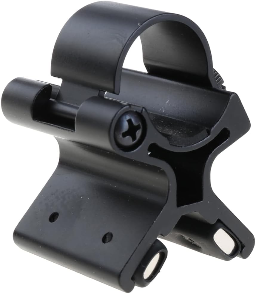 Magnetic Flashlight Mount Holder – Quick-Detach Aluminum Bracket (23–26mm)