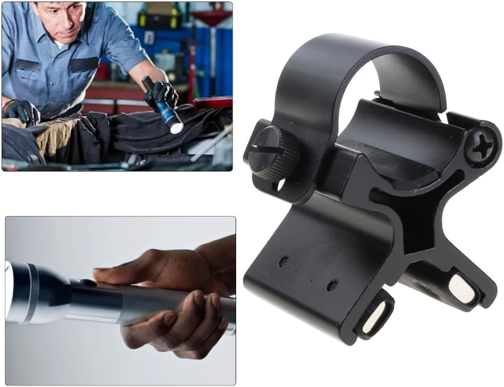 Magnetic Flashlight Mount Holder – Quick-Detach Aluminum Bracket (23–26mm)