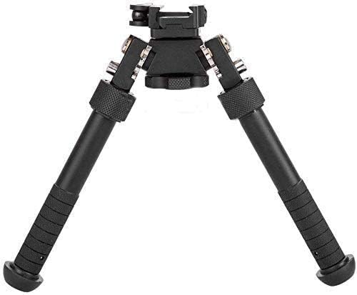 6.5-9 inch Hunting Tactical Bipod, Foldable and Adjustable Bipod, CNC QD Lever Mounting, 360-Degree Rotating Adapter with Bipod Nails and Keymod Picatinny Rail Mounting