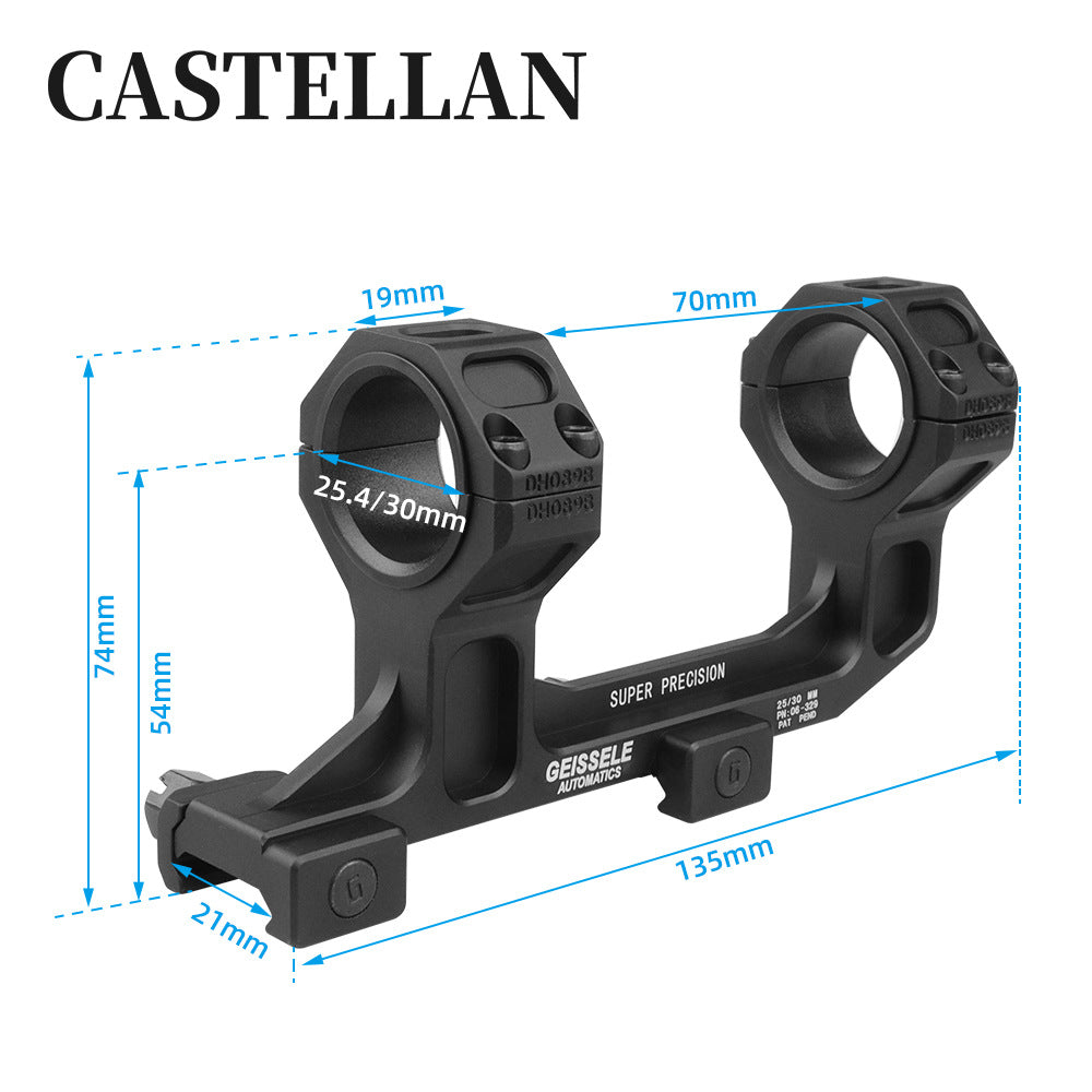 Cantilever Scope Mount 30mm – 1.93" Height, 2.8" Ring Spacing, 45° RMR Offset, Picatinny Rail