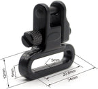 Heavy Duty QD Sling Swivels — 1" Loop, 300 LB Rated, High-Tensile Steel, Machine & Wood Screw Base, 2-Pack