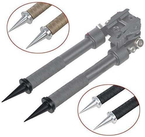 6.5-9 inch Hunting Tactical Bipod, Foldable and Adjustable Bipod, CNC QD Lever Mounting, 360-Degree Rotating Adapter with Bipod Nails and Keymod Picatinny Rail Mounting