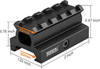 Rail Riser Mount, 0.75"/0.83"/0.95"/1" High,5 Slots Riser Mount for Red Dot Sight