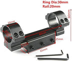 Dual Ring Scope Mount 1"/30mm – Zero Recoil, High Profile 60mm, See-Through, Picatinny Rail
