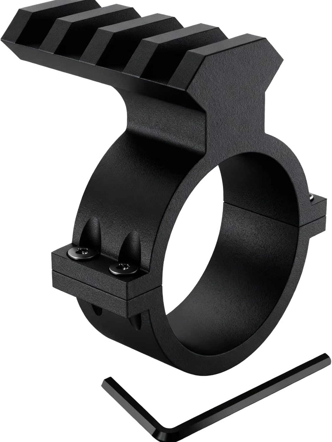 34mm Scope Ring Adapter – 4-Slot Picatinny Rail, Barrel Clamp Mount for Flashlight & Laser