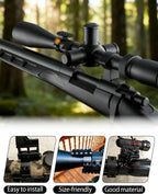 34mm Scope Ring Adapter – 4-Slot Picatinny Rail, Barrel Clamp Mount for Flashlight & Laser