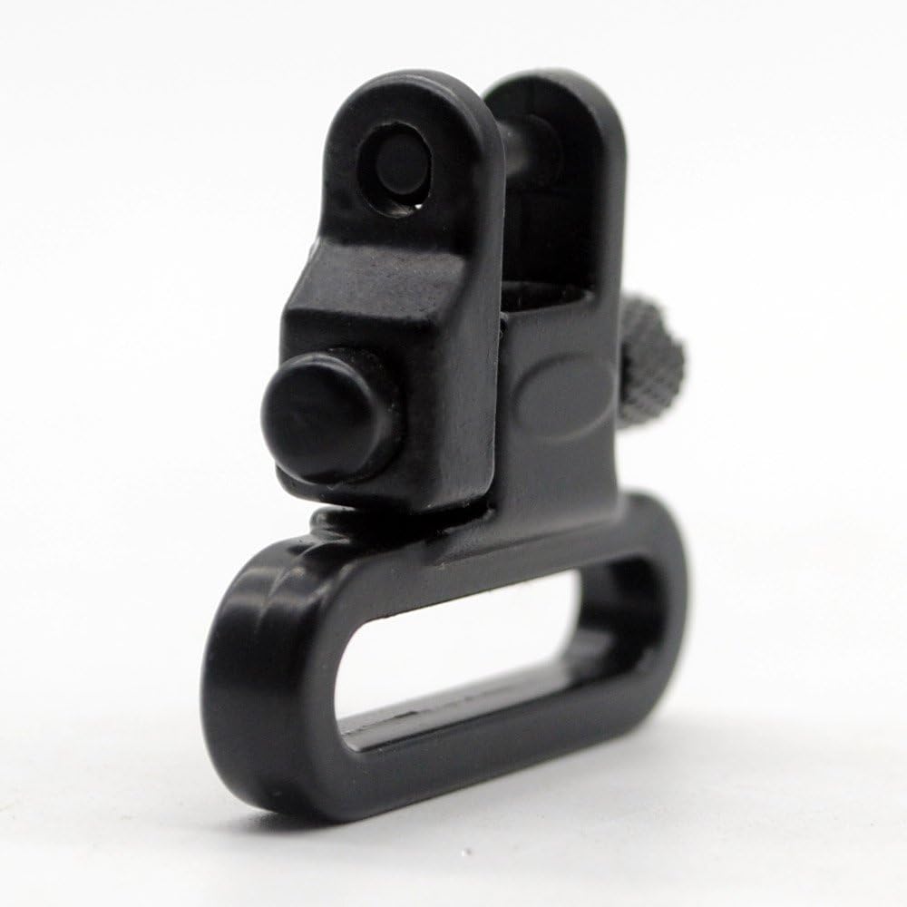Heavy Duty QD Sling Swivels — 1" Loop, 300 LB Rated, High-Tensile Steel, Machine & Wood Screw Base, 2-Pack