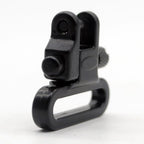 Heavy Duty QD Sling Swivels — 1" Loop, 300 LB Rated, High-Tensile Steel, Machine & Wood Screw Base, 2-Pack