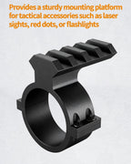 34mm Scope Ring Adapter – 4-Slot Picatinny Rail, Barrel Clamp Mount for Flashlight & Laser