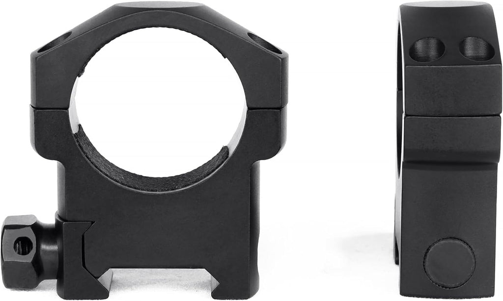 30mm Scope Rings for Picatinny Rail – Medium Profile 50mm, 4-Screw CNC Machined, Anodized Black