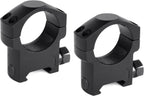 30mm Scope Rings for Picatinny Rail – Medium Profile 50mm, 4-Screw CNC Machined, Anodized Black