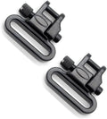 Heavy Duty QD Sling Swivels — 1" Loop, 300 LB Rated, High-Tensile Steel, Machine & Wood Screw Base, 2-Pack