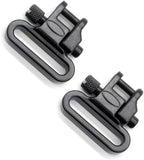 Heavy Duty QD Sling Swivels — 1" Loop, 300 LB Rated, High-Tensile Steel, Machine & Wood Screw Base, 2-Pack