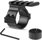 Scope Ring Adapter 1"/30mm – 4-Slot Picatinny Top Rail, Barrel Clamp for Flashlight & Laser