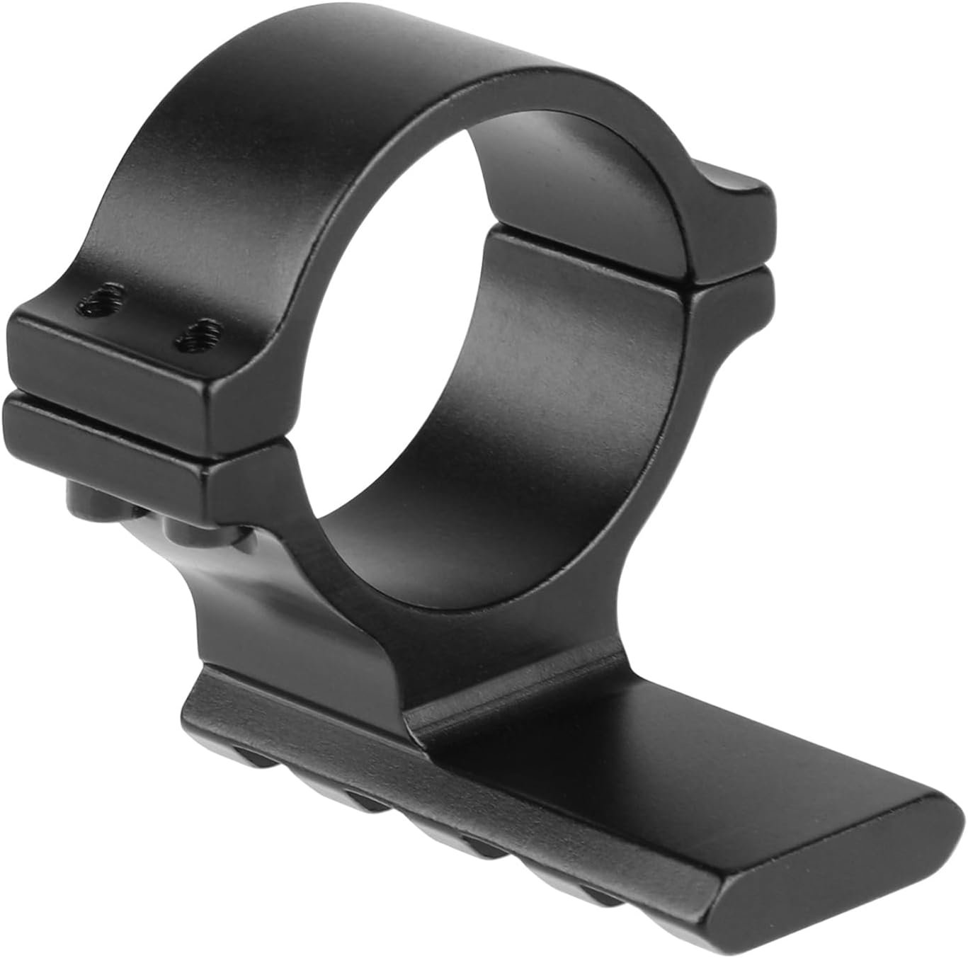 Scope Ring Adapter 1"/30mm – 4-Slot Picatinny Top Rail, Barrel Clamp for Flashlight & Laser
