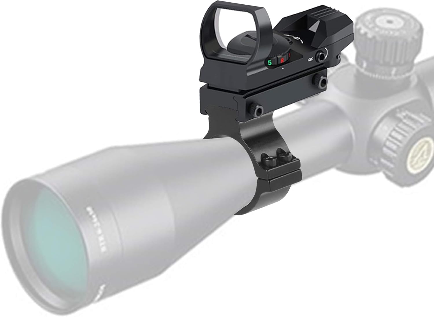 Scope Ring Adapter 1"/30mm – 4-Slot Picatinny Top Rail, Barrel Clamp for Flashlight & Laser