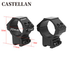 30mm Scope Rings – Low Profile, 11mm Dovetail / 3/8" Grooved Receiver, Steel Recoil Key