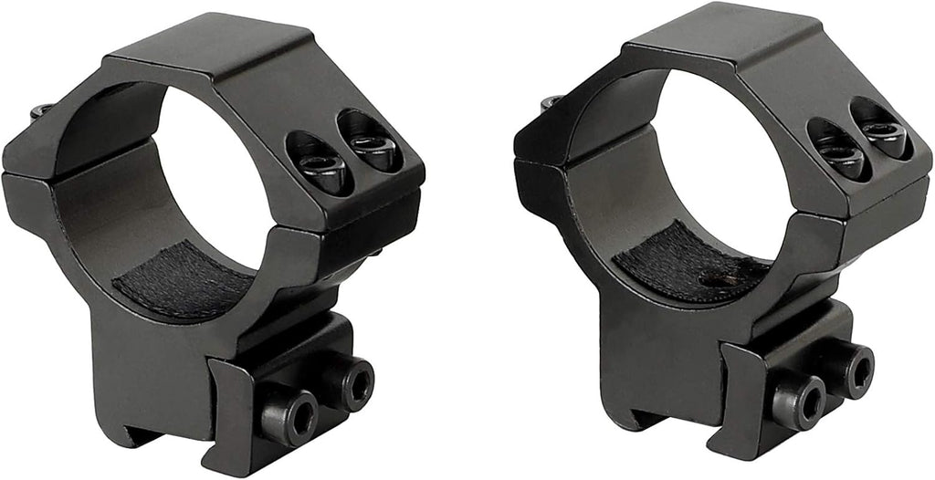 30mm Scope Rings – Low Profile, 11mm Dovetail / 3/8" Grooved Receiver, Steel Recoil Key