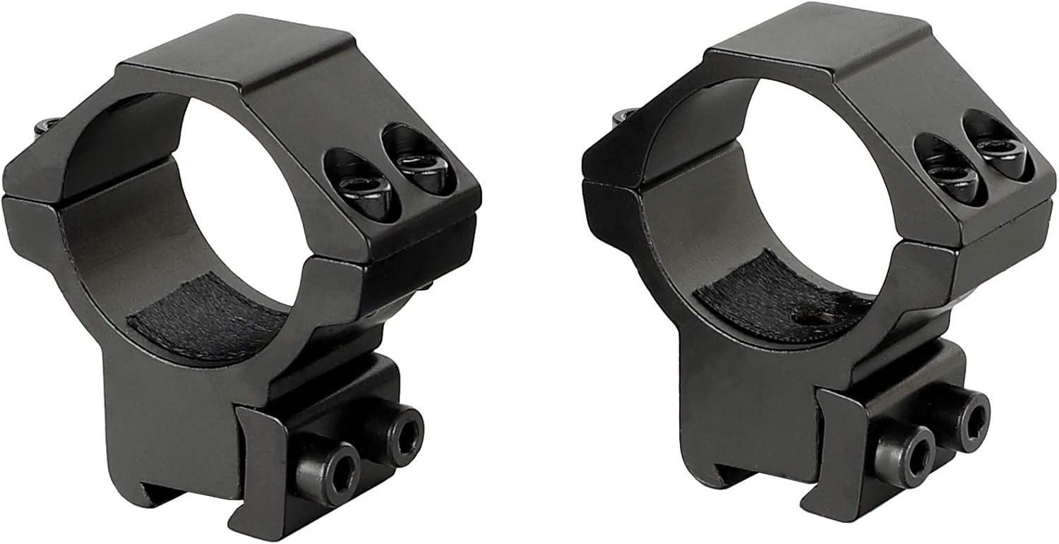 30mm Scope Rings – Low Profile, 11mm Dovetail / 3/8" Grooved Receiver, Steel Recoil Key