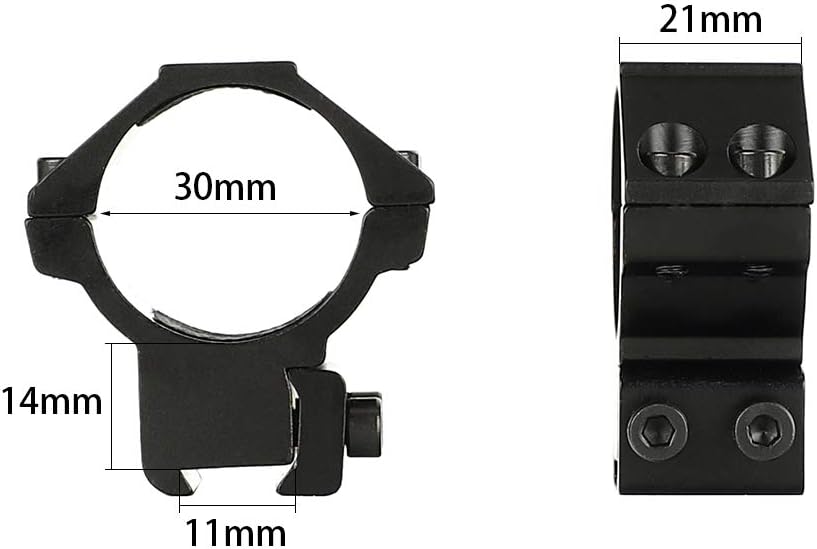 30mm Scope Rings – Low Profile, 11mm Dovetail / 3/8" Grooved Receiver, Steel Recoil Key