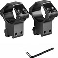 Scope Rings 1"/30mm – High Profile, 11mm Dovetail / 20mm Picatinny, 6061 Aluminum (Pair)