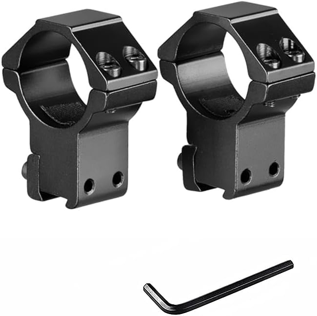Scope Rings 1"/30mm – High Profile, 11mm Dovetail / 20mm Picatinny, 6061 Aluminum (Pair)