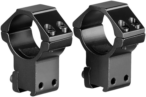 Scope Rings 1"/30mm – High Profile, 11mm Dovetail / 20mm Picatinny, 6061 Aluminum (Pair)