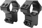 Scope Rings 1"/30mm – High Profile, 11mm Dovetail / 20mm Picatinny, 6061 Aluminum (Pair)