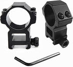 Scope Rings 1"/30mm – Hollowed-Out Design, 21mm Picatinny Rail, 6061 Aluminum (Pair)