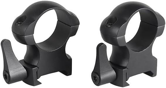 Steel Scope Rings 1" (25.4mm) – Quick-Release Lever Lock, 219g Max-Duty, Picatinny Rail