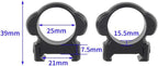 25.4mm Steel Scope Ring Mounts – Fit 21mm Picatinny/Weaver Rail