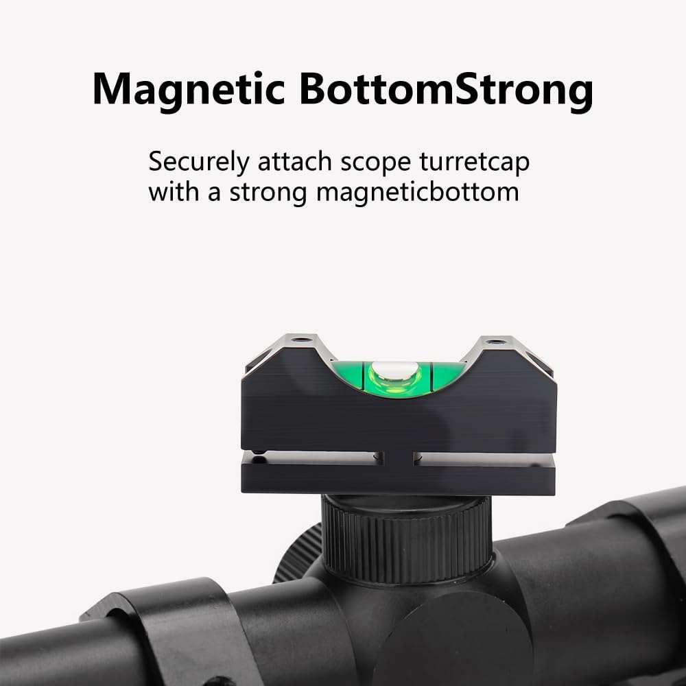Reticle Leveling Tool, Scope Crosshair Leveling Instrument Angle Leveler Fixture Scope Megnet Bubble Level (Black)