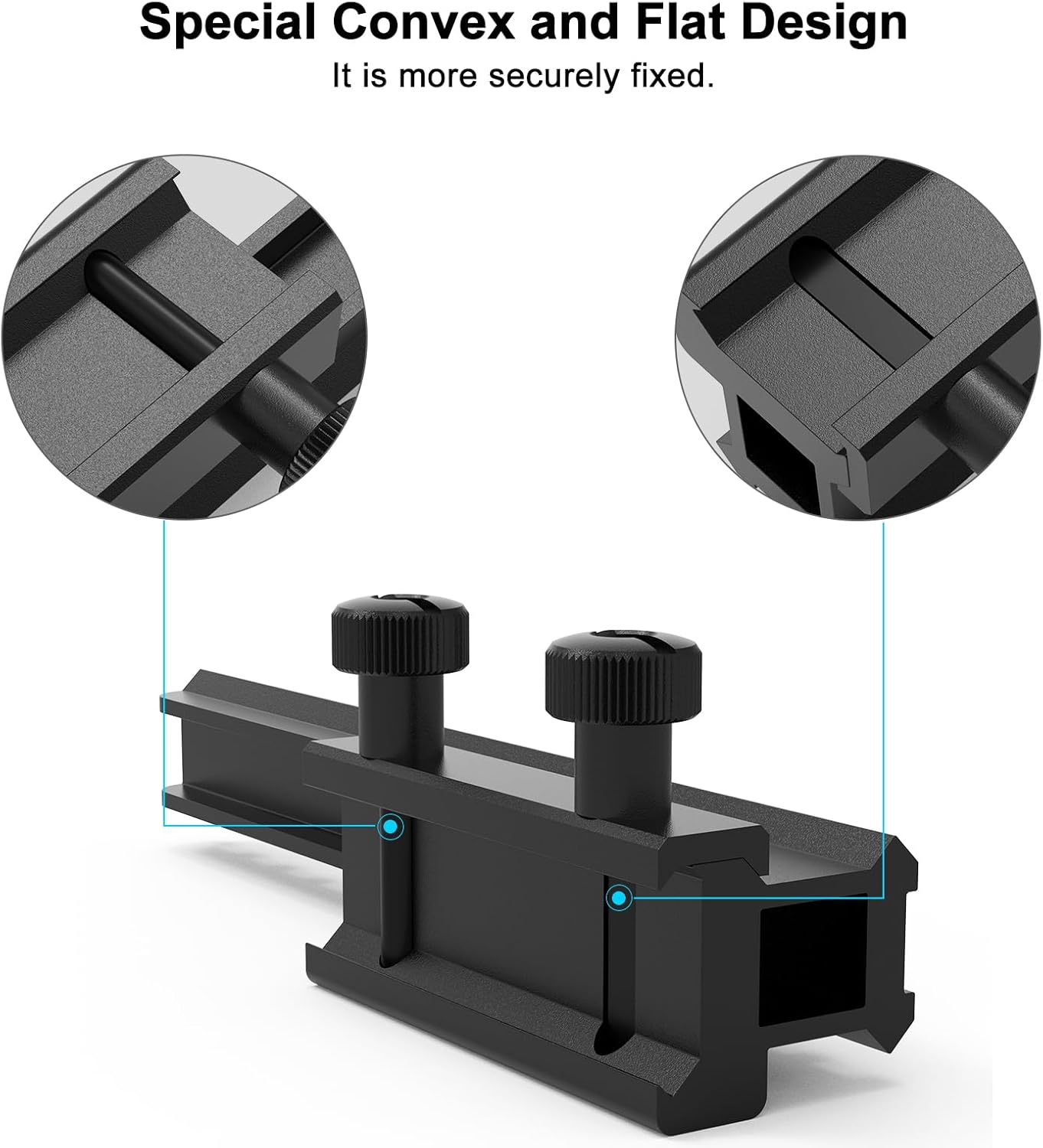 Riser Mount, Tactical High Profile Picatinny Weaver Rail Flat Top Mount Adaptor and Riser for Scopes and Optics, 1" H x 5.7" L, 14 Slots