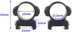 25.4mm Steel Scope Ring Mounts – Fit 21mm Picatinny/Weaver Rail (High Profile)