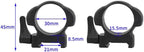 30mm QD Steel Scope Ring Mounts – Quick Detach for Picatinny Rail