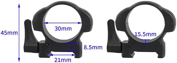 30mm QD Steel Scope Ring Mounts – Quick Detach for Picatinny Rail