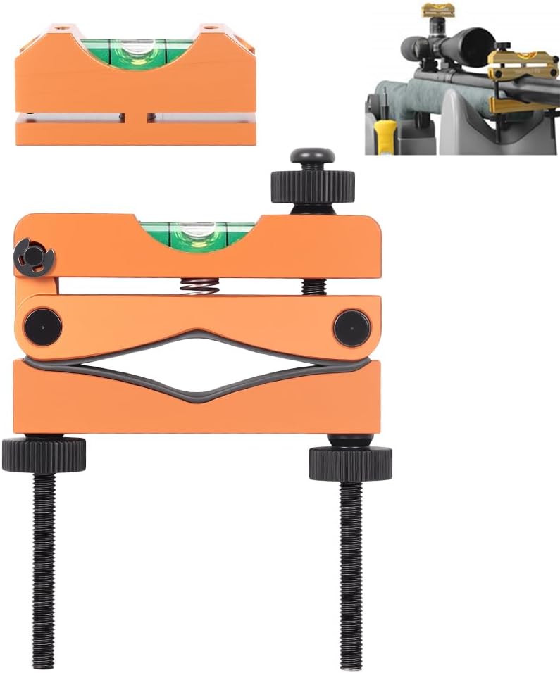 Reticle Leveling Tool, Scope Crosshair Leveling Instrument Angle Leveler Fixture Scope Megnet Bubble Level (Gold)