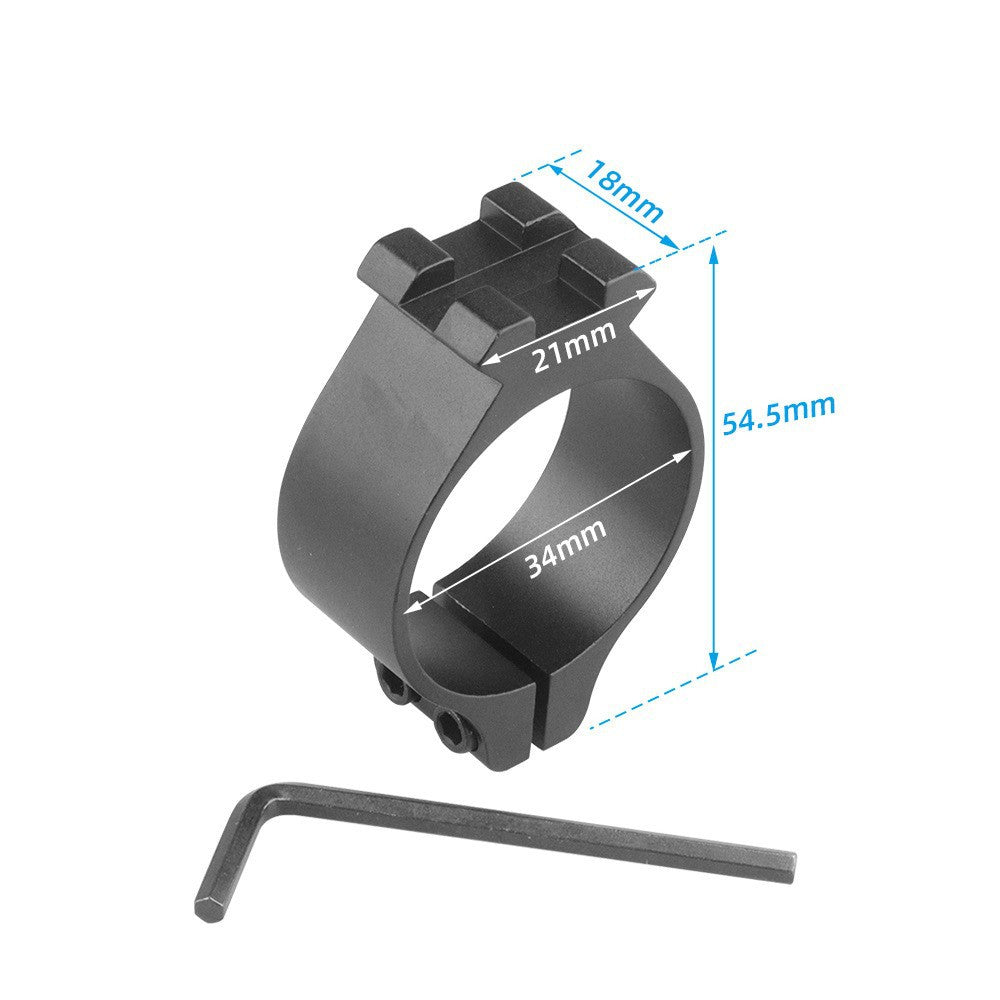 30mm/34mm/40mm Aluminum Flashlight Mount Clamp with Stainless Steel Screws