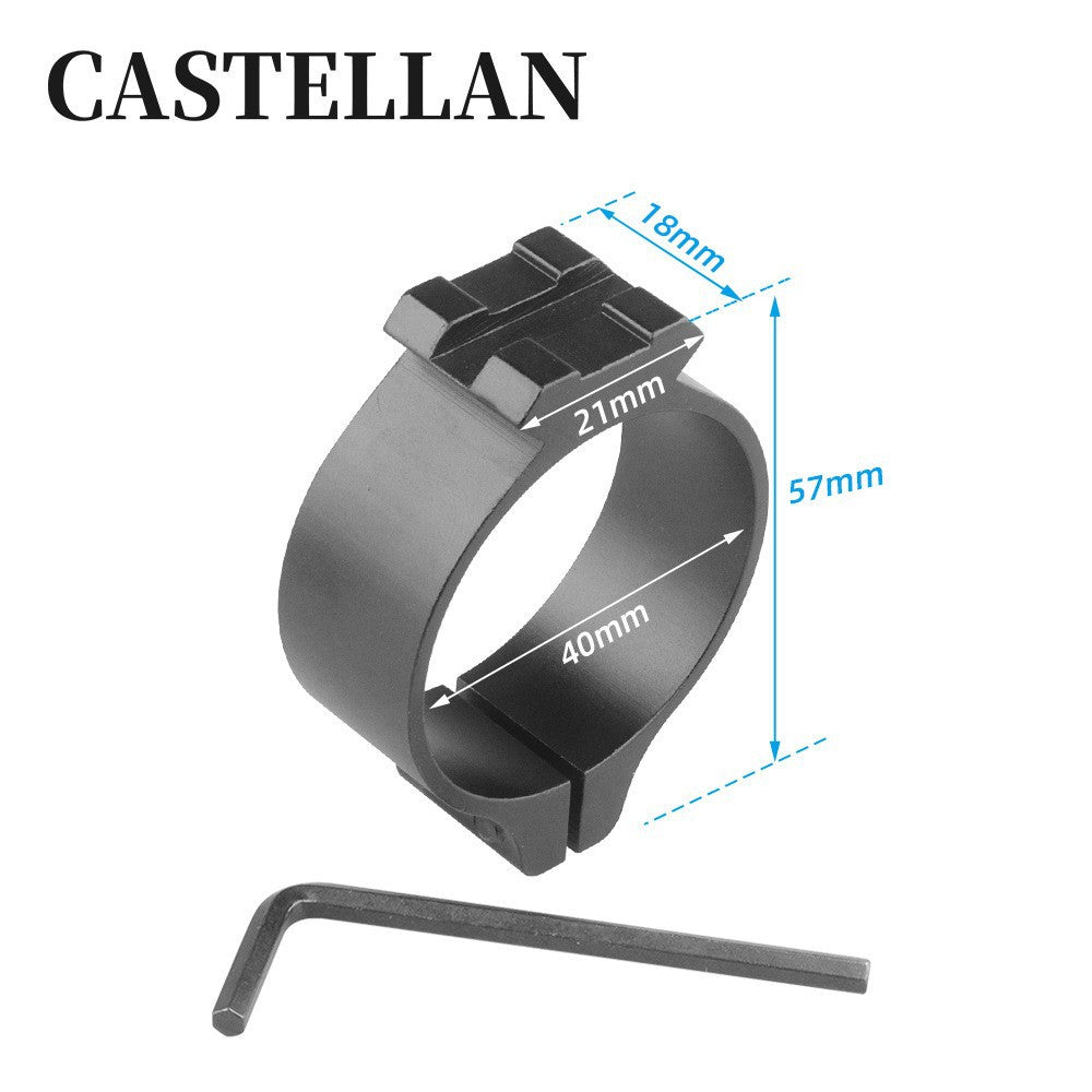30mm/34mm/40mm Aluminum Flashlight Mount Clamp with Stainless Steel Screws