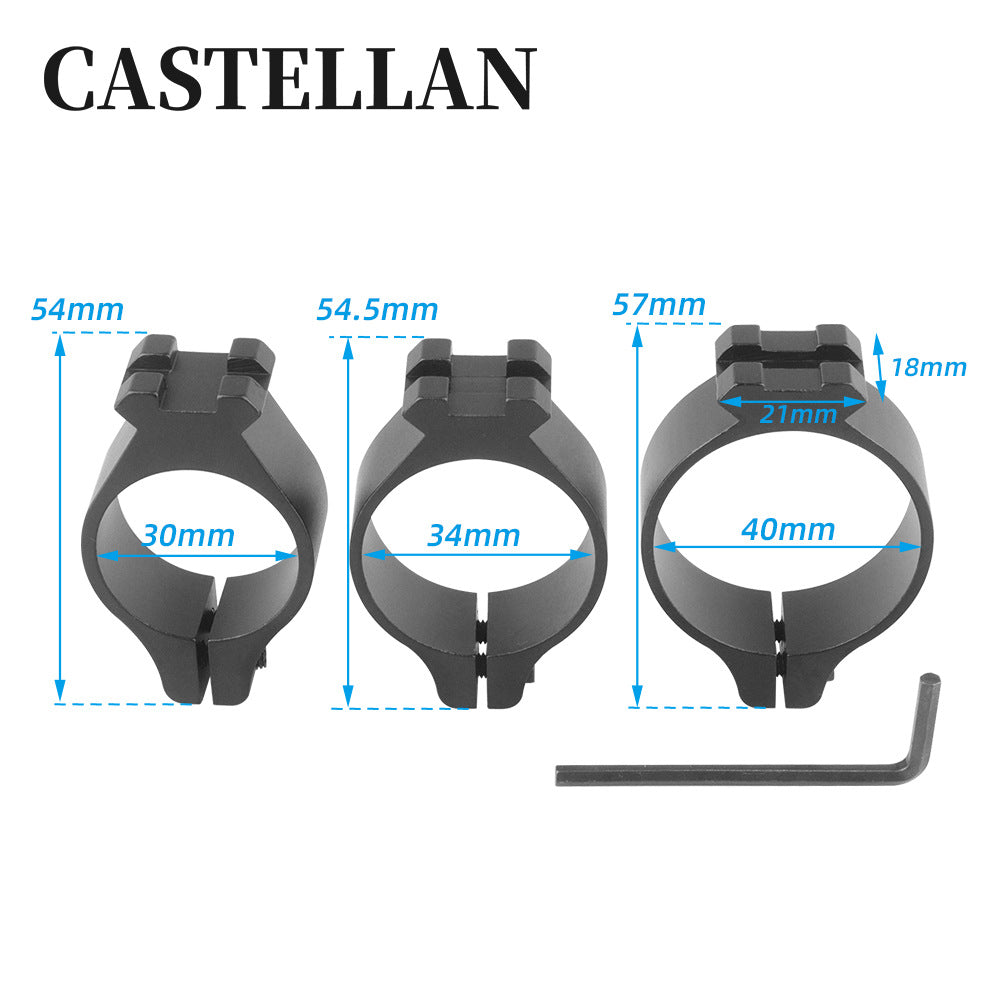 30mm/34mm/40mm Aluminum Flashlight Mount Clamp with Stainless Steel Screws