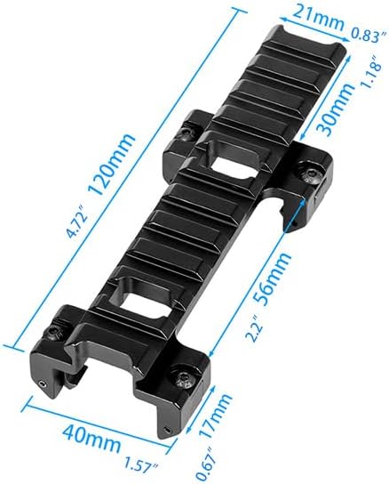 Castellan G3/MP5 Picatinny Rail Mount Adapter — 180° Rotatable Claw, Aluminum