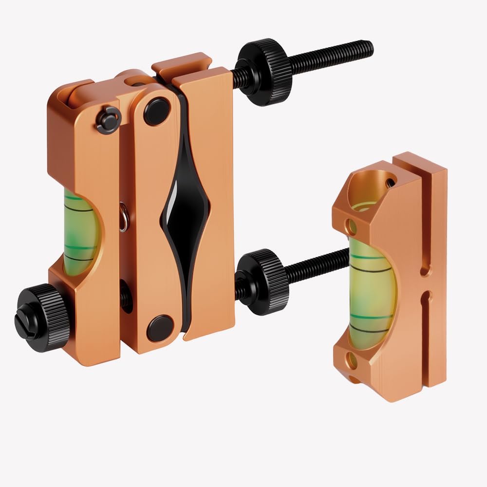 Reticle Leveling Tool, Scope Crosshair Leveling Instrument Angle Leveler Fixture Scope Megnet Bubble Level (Gold)