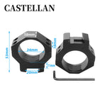 34/35mm Aluminum Scope Ring Mounts – 55mm High, Fits 21mm Picatinny/Weaver Rail