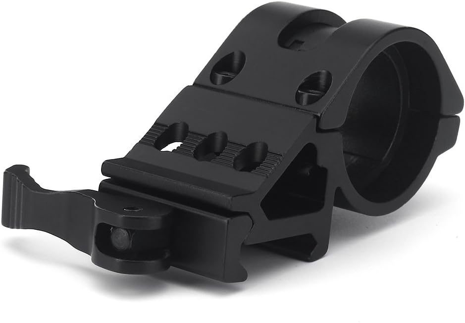 30mm 45-Degree Offset Flashlight Mount – Aluminum, Fits Picatinny/Weaver Rail