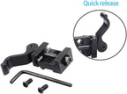 FRSF Quick Release Riser Mount, Aluminum, Black, 21mm Picatinny/Weaver Rail, Right Angle Adapter Base with Fast Detach Lever Lock