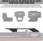 Dovetail to Picatinny R-ail Adapter 11mm Dovetail Rail Low Profile