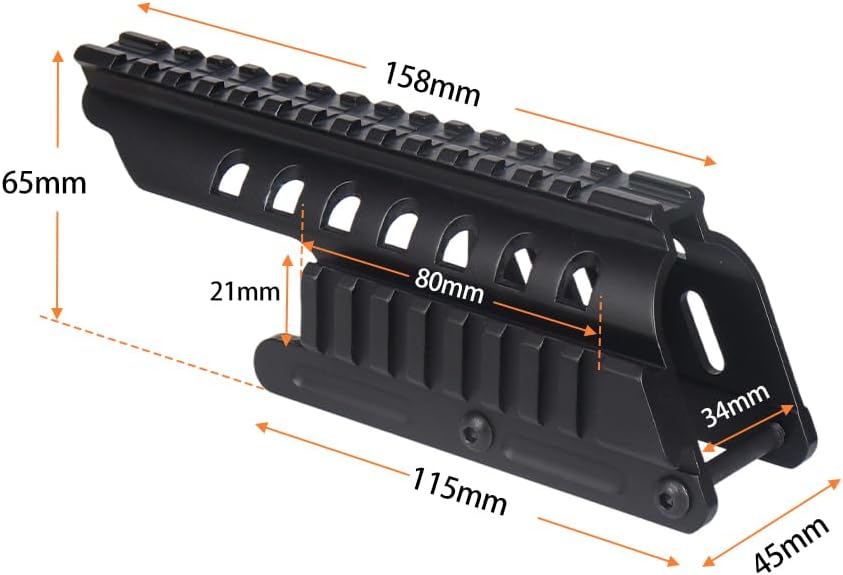 Remington 870 & 870 DM Saddle Scope Mount – 14-Slot 6" Picatinny Rail, Skeleton Aluminum for 12 Gauge