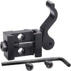 FRSF Quick Release Riser Mount, Aluminum, Black, 21mm Picatinny/Weaver Rail, Right Angle Adapter Base with Fast Detach Lever Lock